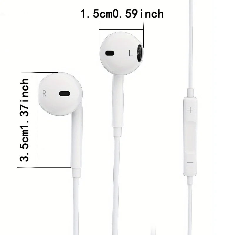 Auriculares con conexión por cable tipo C para teléfonos móviles 16/15/17 con conector plano tipo C, compatibles con Samsung, Xiaomi, Vivo y OPPO. OnePlus