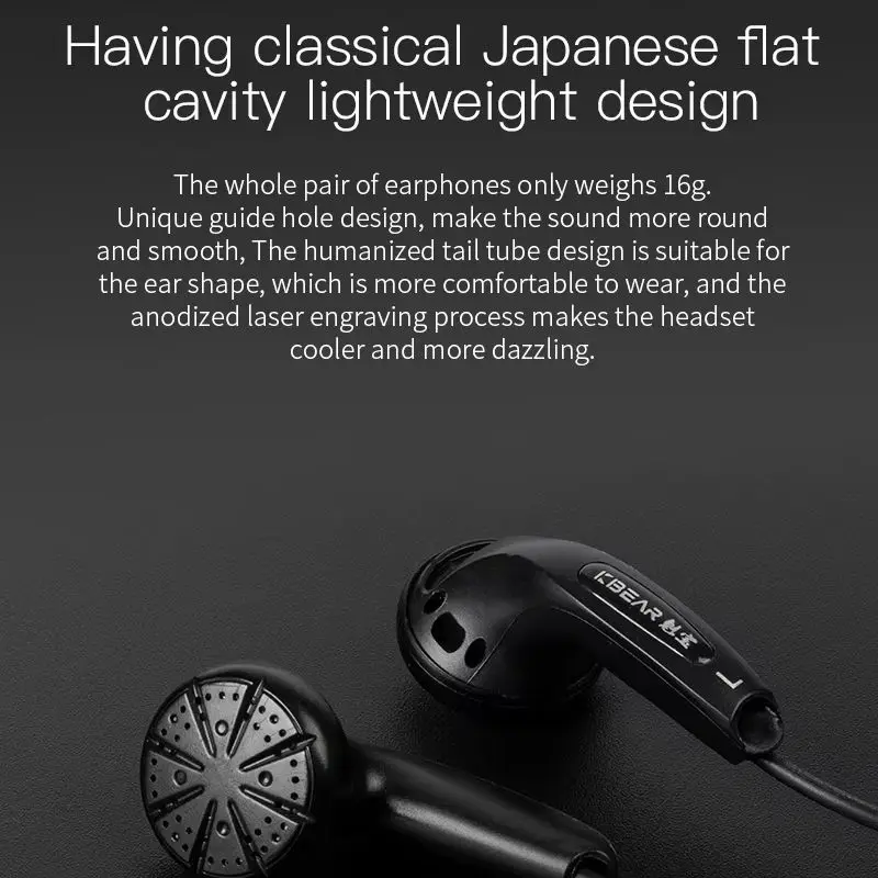 KBEAR Stellar 5 uds opcional 15,4mm controlador dinámico auriculares HIFI en el oído Monitor japonés PPS auriculares planos auriculares deportivos