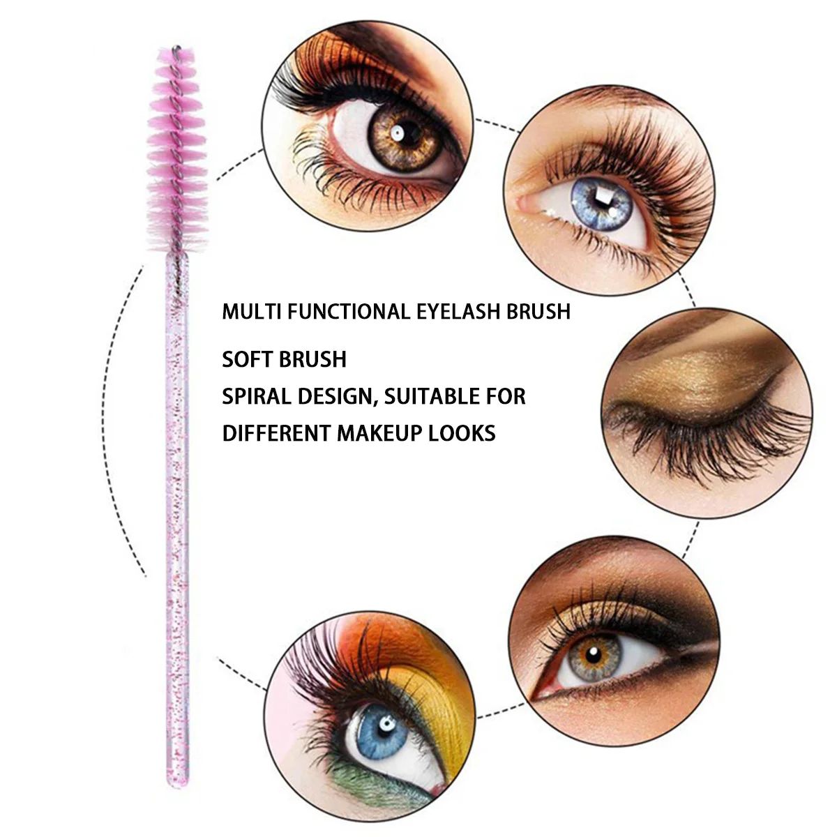 500/1000 unidades de aplicadores de pestañas al por mayor, cepillos de rímel para extensiones de pestañas, cepillos para cejas, herramientas de belleza