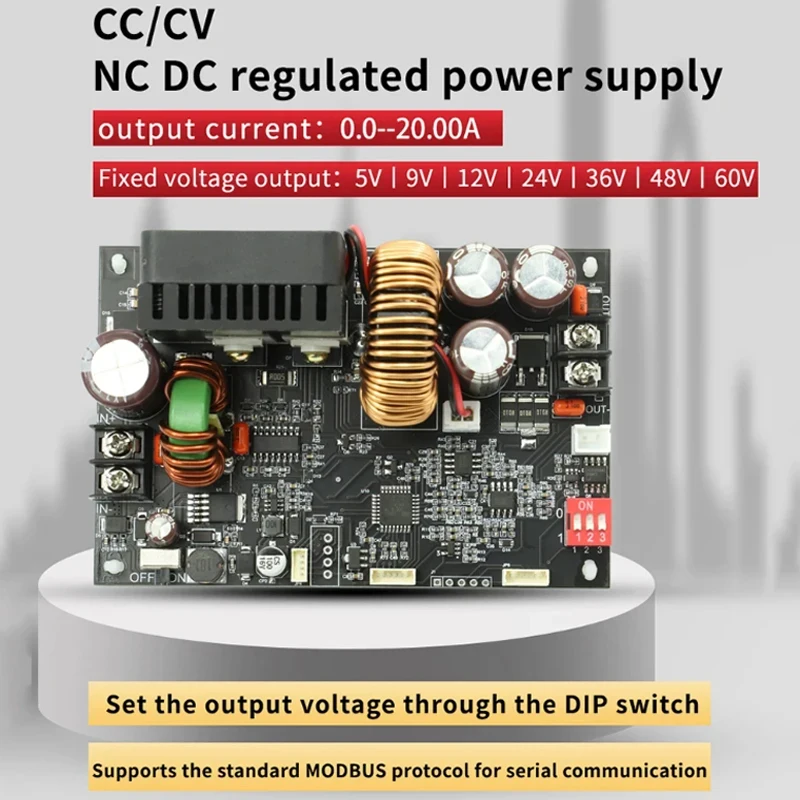XY6020L CNC Placa Base de fuente de alimentación de voltaje estabilizado de corriente continua ajustable Módulo reductor de corriente y voltaje constante