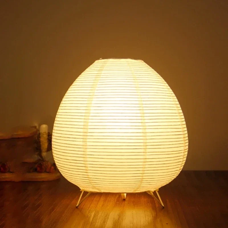 Linterna japonesa, lámpara Led de mesa para sala de estar, dormitorio, mesita de noche, luces de papel de arroz, estudio, arte, decoración creativa, luces de mesa