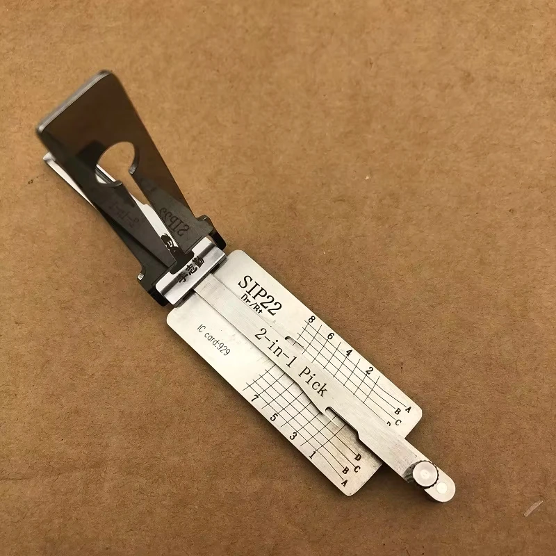 Herramienta de ganzuero Lishi 2 en 1 SIP22, decodificador original, herramienta para cerrajeros, herramienta para abrir puertas de coche para Fiat, Maserati, Romeo, Ferrari
