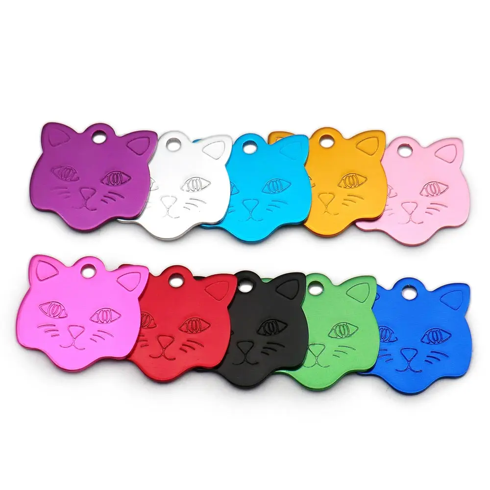 Placa de identificación personalizada para perro, accesorio colgante personalizado para Collar, 100 piezas, venta al por mayor