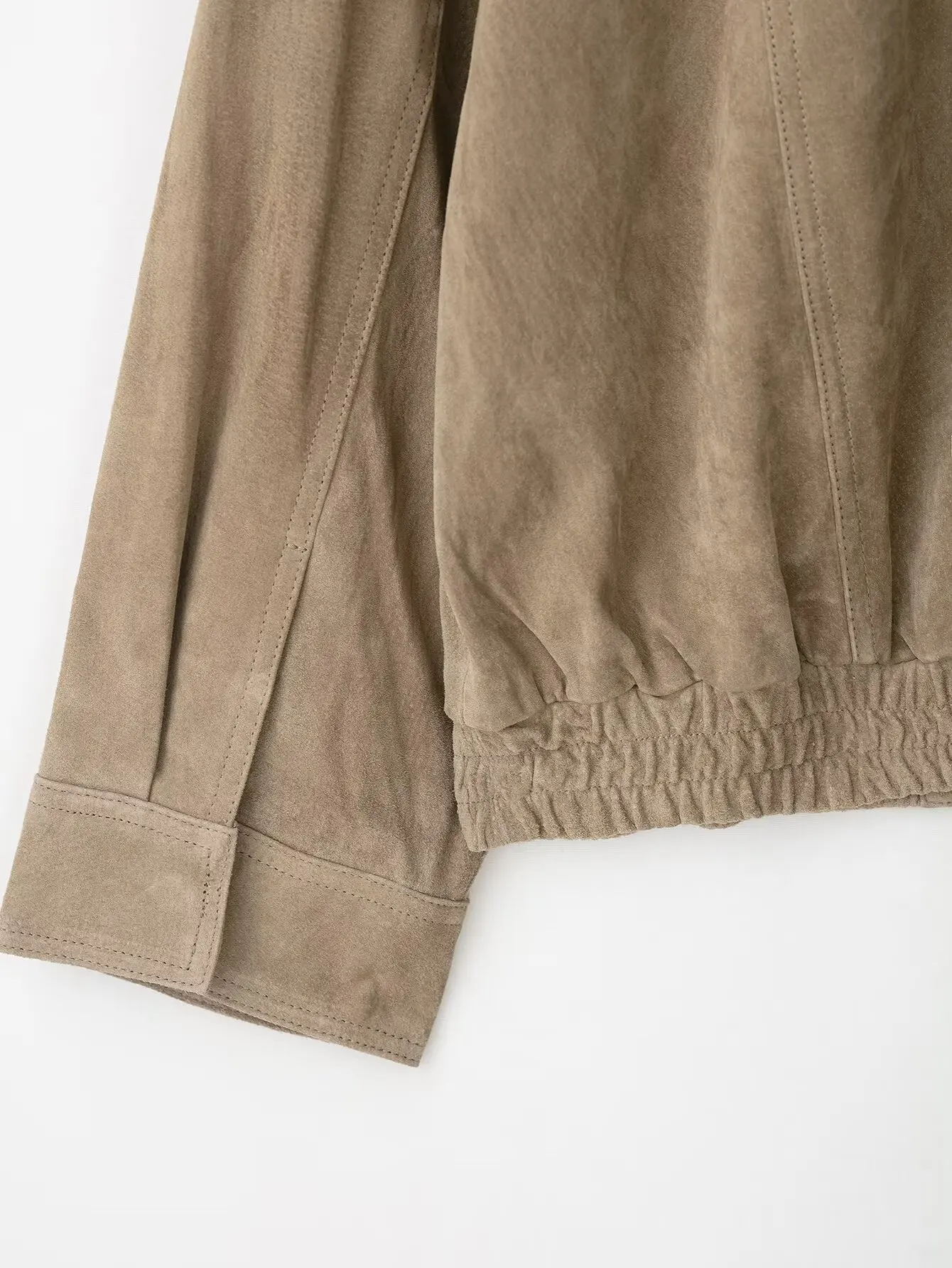 KONDALA, chaqueta Bomber elegante de gamuza para mujer, abrigo holgado recto con bolsillos de manga larga para mujer, moda Otoño Invierno 2021, prendas de vestir