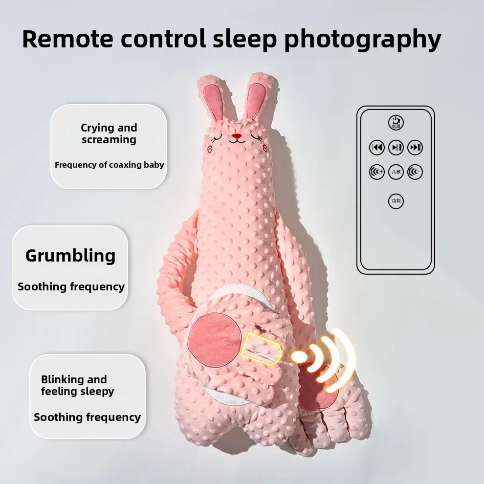 Almohada para dormir para bebé, muñeco de palmaditas para recién nacido con Control remoto de Palma calmante, almohada eléctrica para mano de bebé, palmaditas calmante