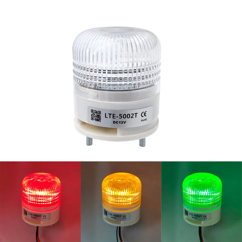 LTA 5002 luz de 3 colores 220V luz de advertencia de señal siempre encendida 12V 24V zumbador luz indicadora magnética lámpara LED pequeña alarma de seguridad
