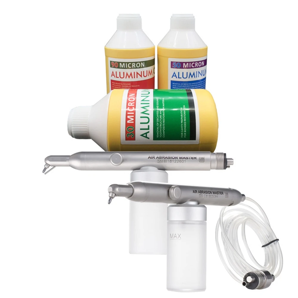 Polvo de chorro de arena de óxido de aluminio Dental, 30um, 50um, 90um, Micron, dispositivo de chorro de arena, conducto de odontología, 1 unidad