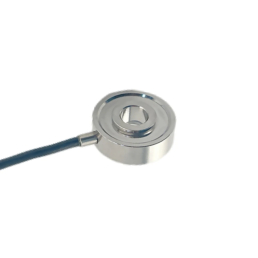 Sensor de pesaje de orificio pasante con controlador inteligente, kit de transductor de fuerza de precarga de pernos 1t 2t 5t de acero inoxidable