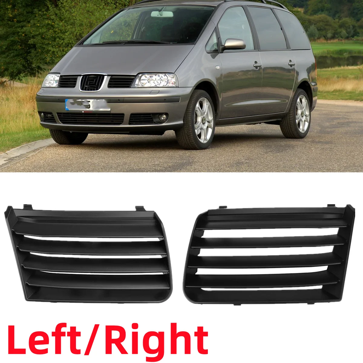 Parrilla lateral del parachoques delantero izquierdo/derecho para Seat Alhambra 2001-2010 parrillas de carreras de rejilla superior delantera 7M 785365401 C 7M 785365301 C