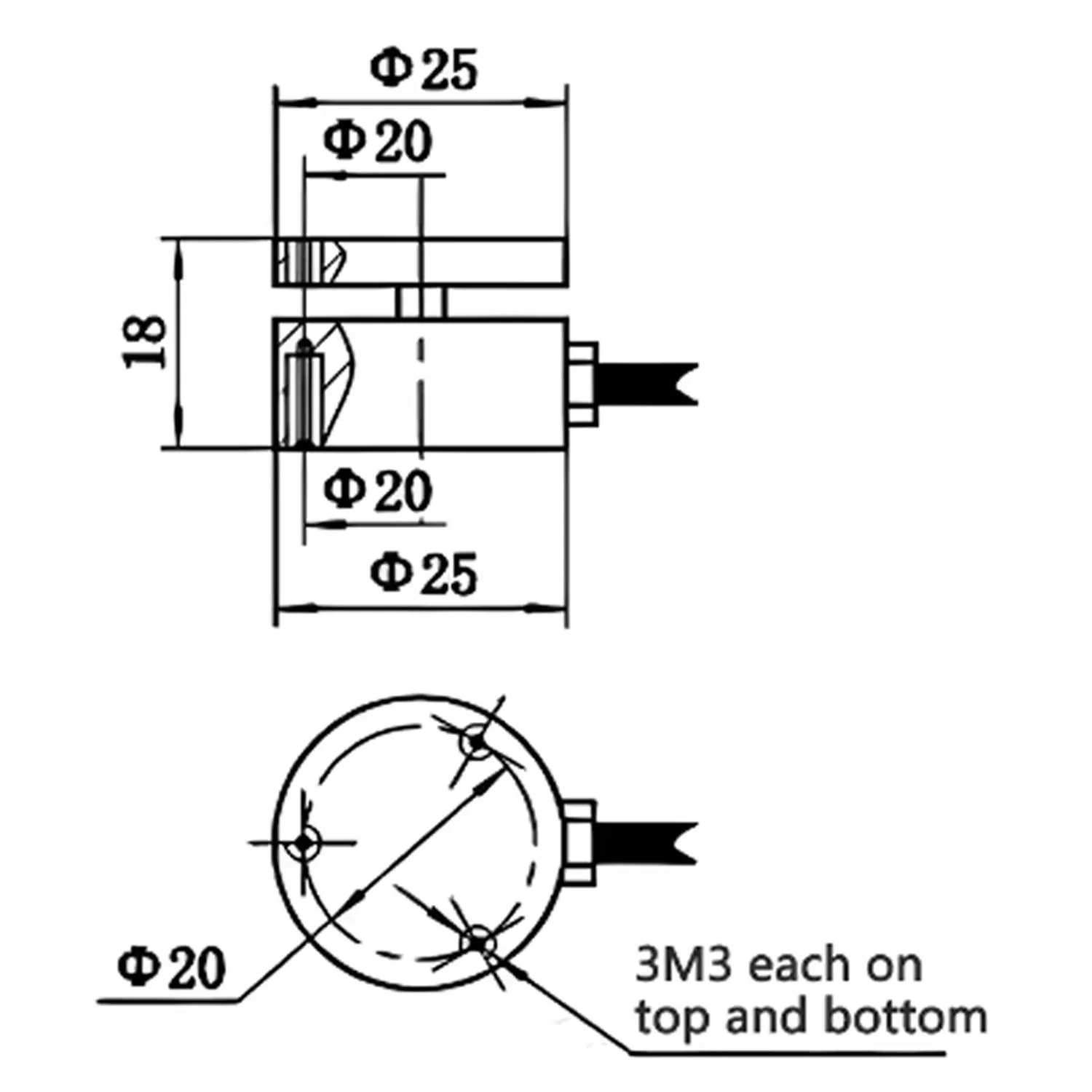 Célula de Carga Plana de 25mm, Sensor de Presión de Microcompresión de Acero Aleado, 20kg, 50kg, 100kg, 200kg, 500kg, 1t, 2t