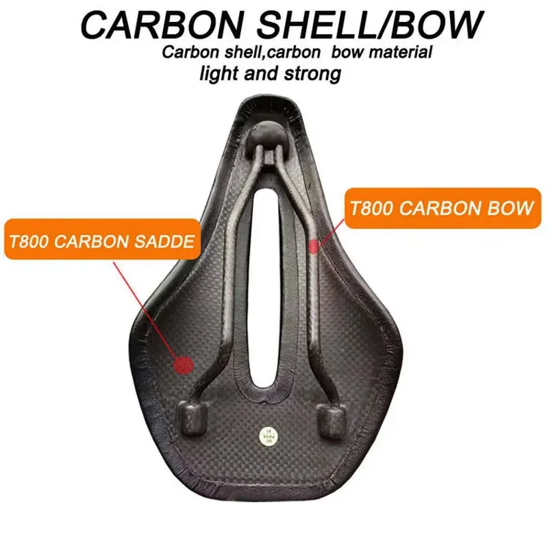 Nuevo Sillín de fibra de carbono para bicicleta de montaña, 128g, uso 3k T800, almohadillas de Material de carbono, cojines de cuero súper ligeros, asiento para bicicletas