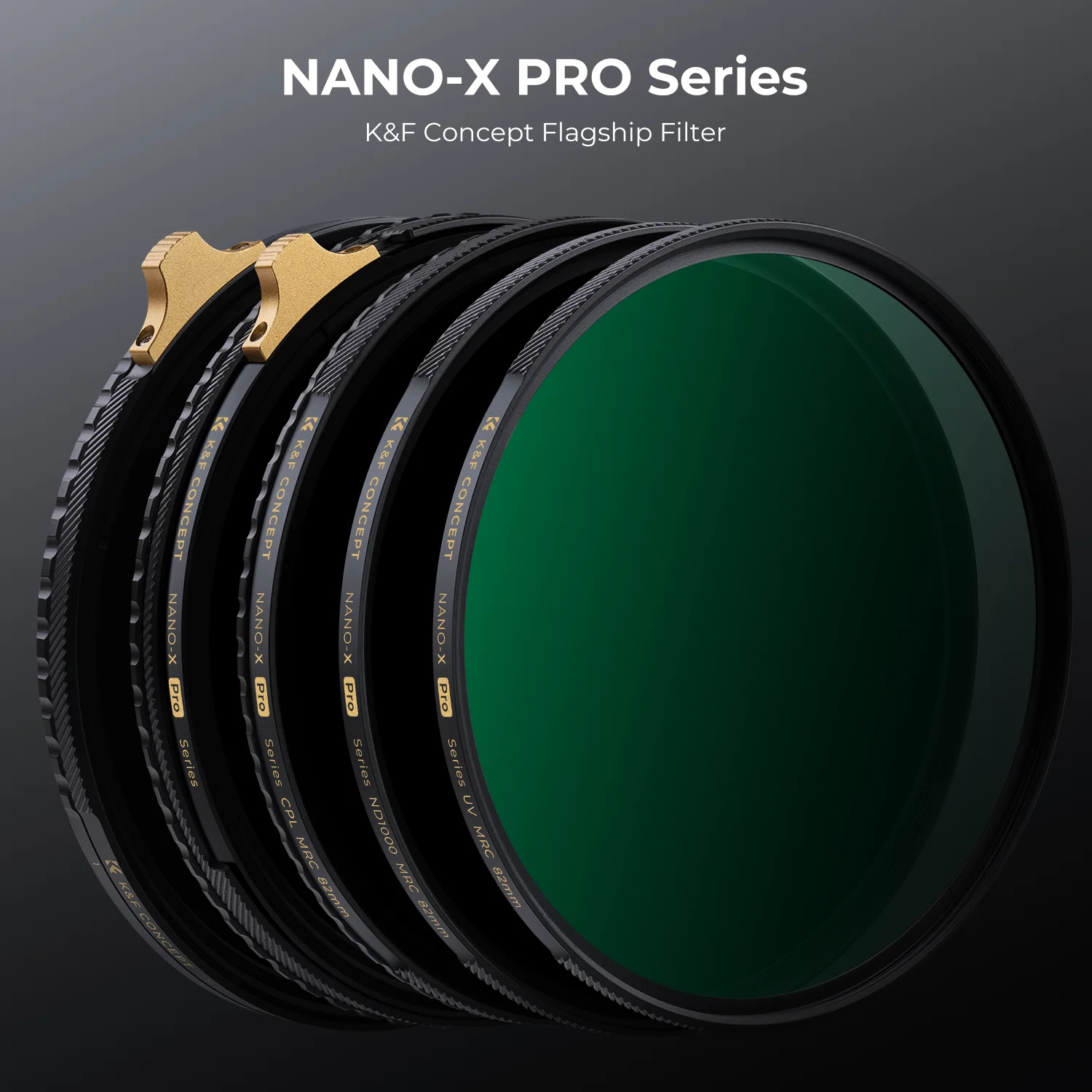 Filtro CPL K&F CONCEPT HD Ultrafino con Marco de Cobre, Película Verde Anti-Reflejos de 36 Capas, Serie Nano-X PRO, 67mm 72mm 77mm 82mm 95mm