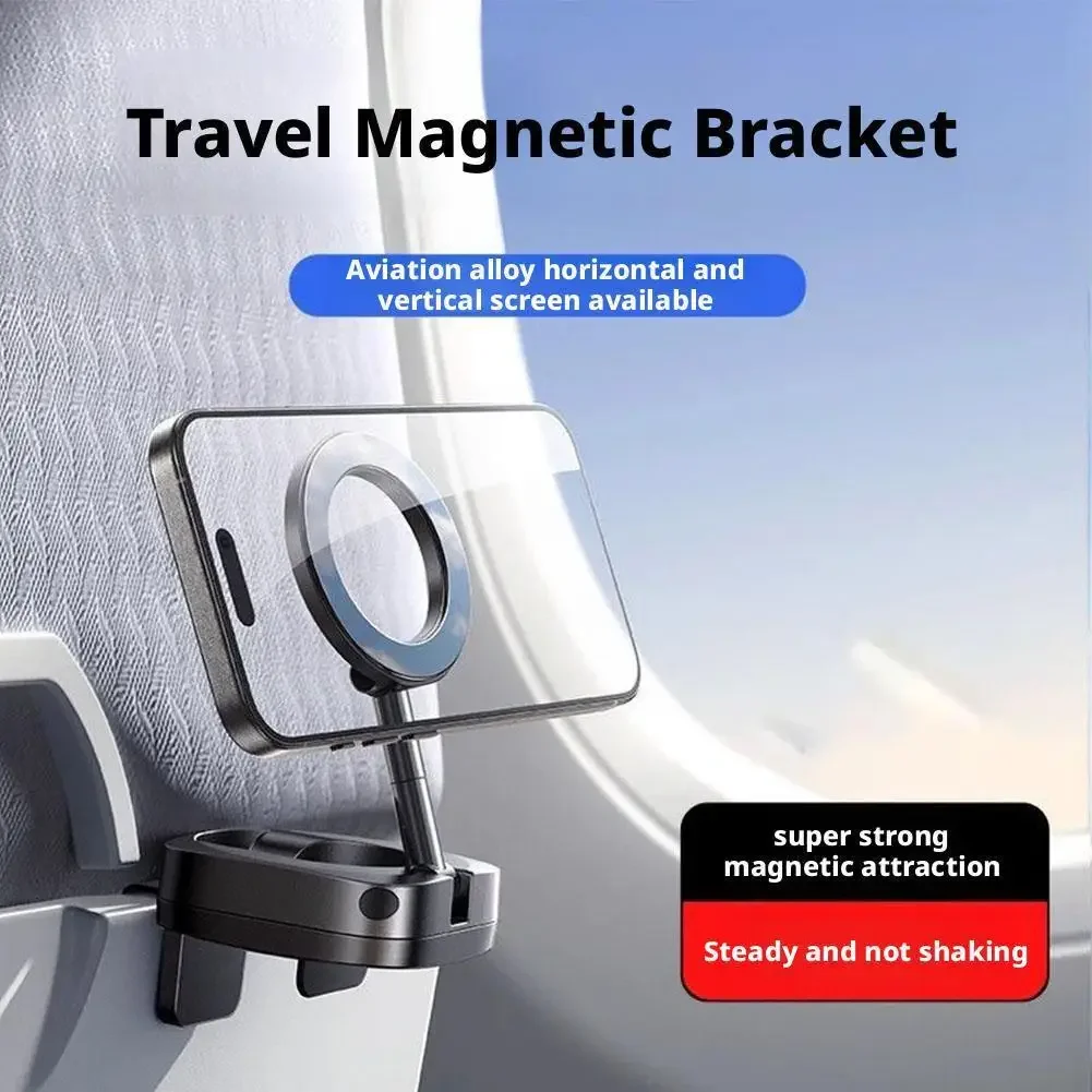 Soporte Magnético para Teléfono, Soporte de Viaje, 360 °   Soporte Giratorio para Teléfono en el Asiento Trasero, Ajustable, Compatible con Magsafe, iPhone y Xiaomi