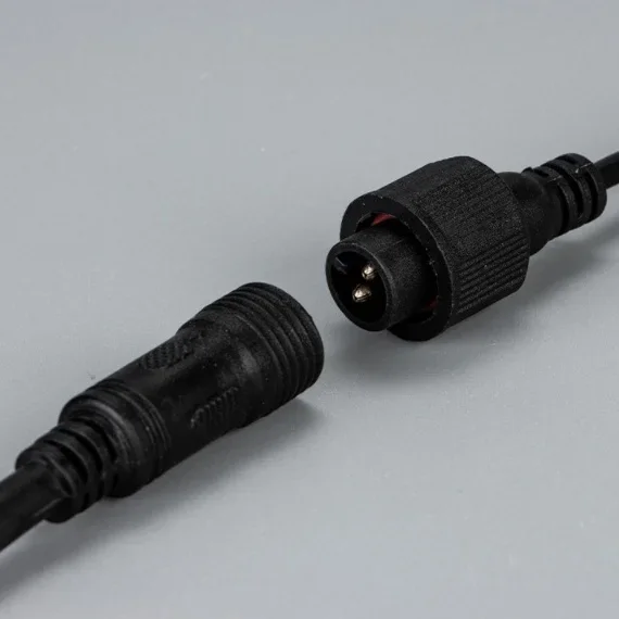 Cable de extensión de 5 metros para foco Solar, Cable impermeable de 2 pines, conector macho a hembra, reflector, Cable Universal de 5 M