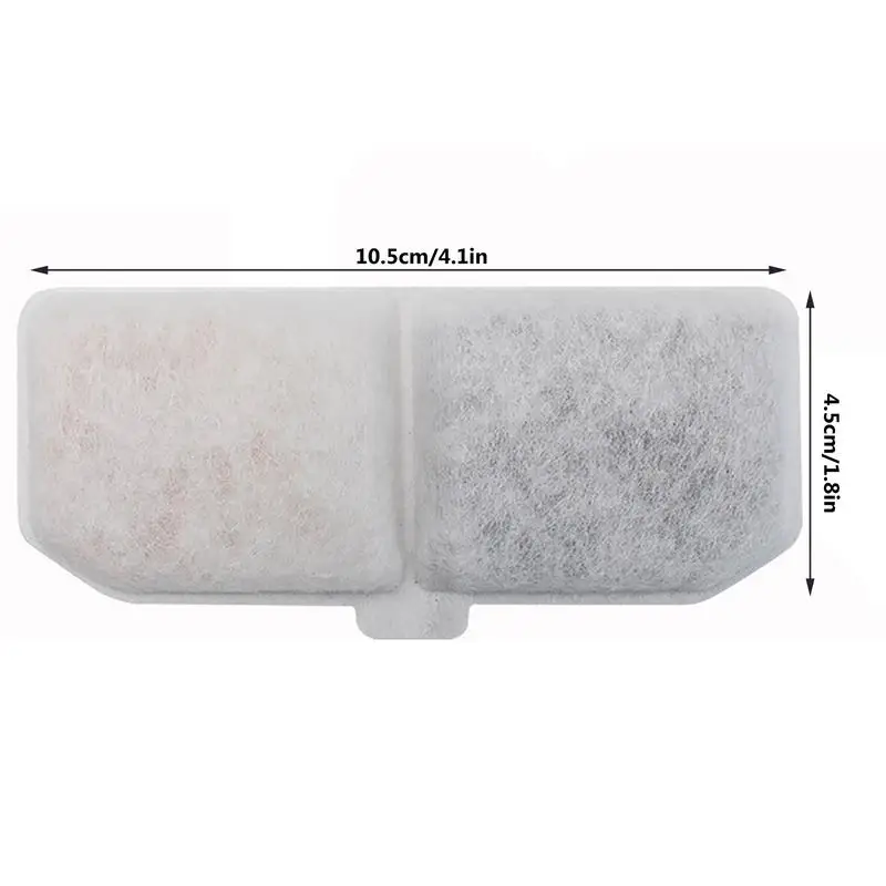 Filtro de fuente de agua para gatos, paquete de 10, filtro de fuente de repuesto, carbón activado, elemento filtrante de circulación de agua Rectangular para mascotas