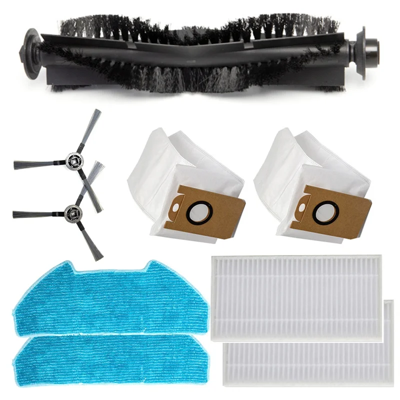 Kit de repuesto de cepillo lateral A23F, incluye filtro de bolsa de polvo de paño de mopa para Robot aspirador Redkey R10, acces