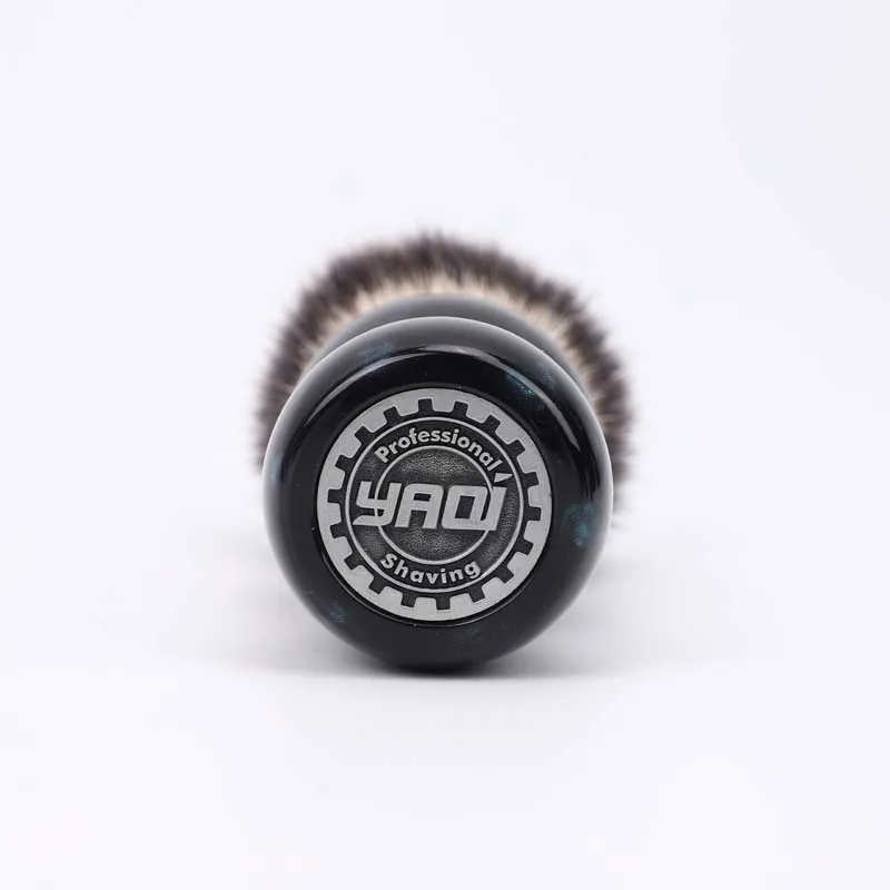 YAQI Night Emerald-brocha de afeitar para hombre, pelo sintético, mango de resina, 26mm