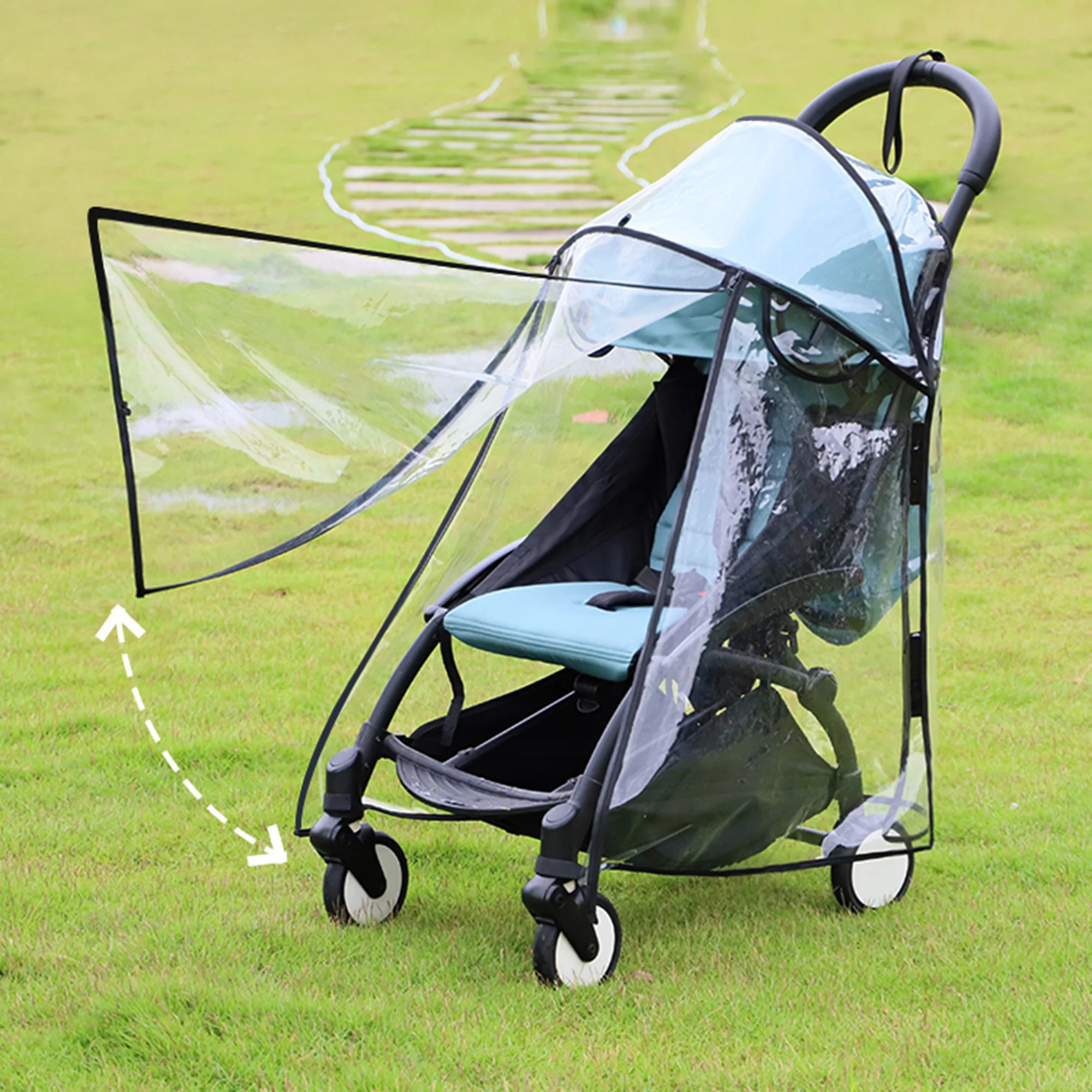 Accesorios para cochecito, cubierta de lluvia para Babyzen Yoyo Baby Yoya Plus, impermeable a prueba de viento, cochecito infantil, impermeable Universal