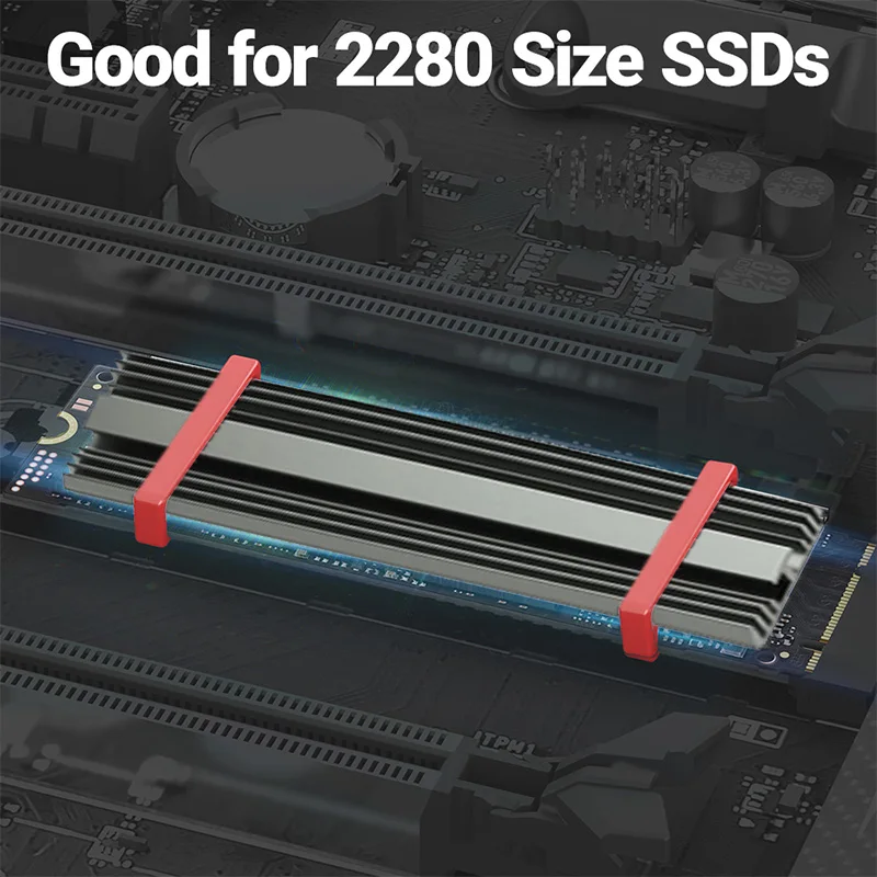 Disipador de Calor LDPCSJ M.2 SSD, Radiador de Aluminio para Disco Duro de Estado Sólido M2 2280 con Almohadilla Térmica de Silicona, para PS5, PC de Escritorio, NGFF, NVME