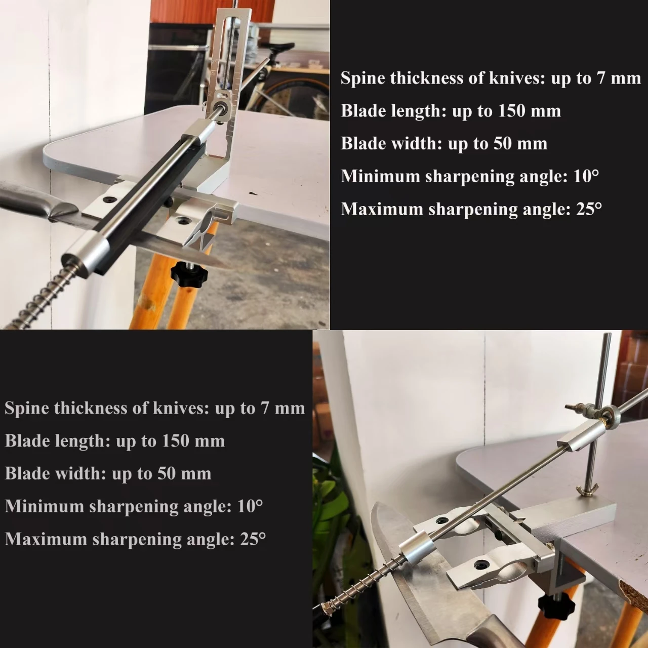 Afilador de cuchillos profesional de ángulo fijo, herramientas de cocina, sistema de afilado con juego de piedras de diamante, S09, nuevo diseño