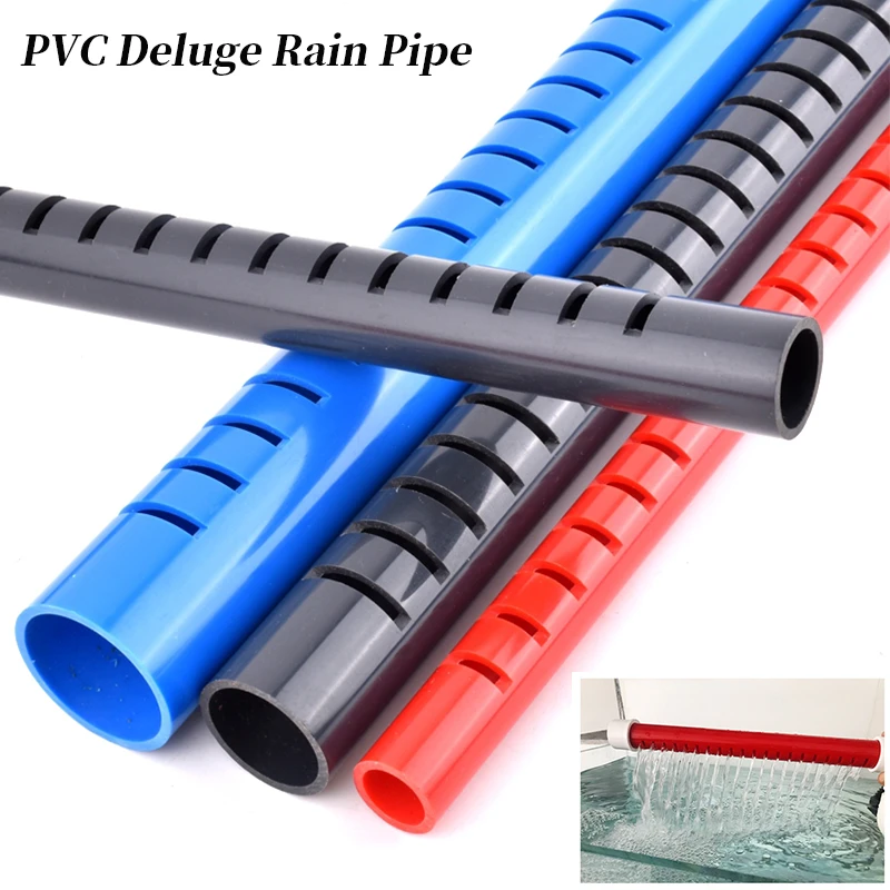 Tubo de aireación de tanque de peces de acuario de PVC OD 20 ~ 50mm jardín goteo de agua Downcomer Cess-Pipe filtro accesorios drenaje Deluge tubo de lluvia