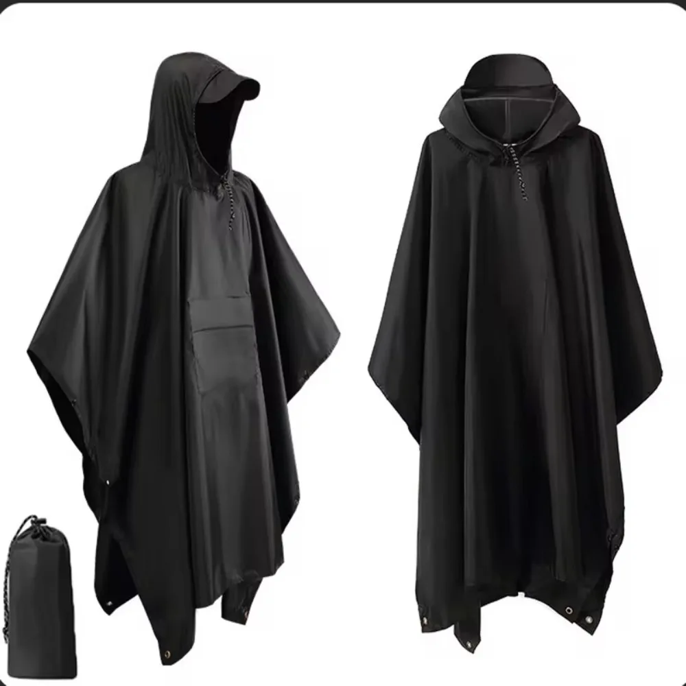 Nuevo Chubasquero 3 en 1 para exteriores, cubierta impermeable multifunción, ropa impermeable ligera grande para exteriores, senderismo, viaje