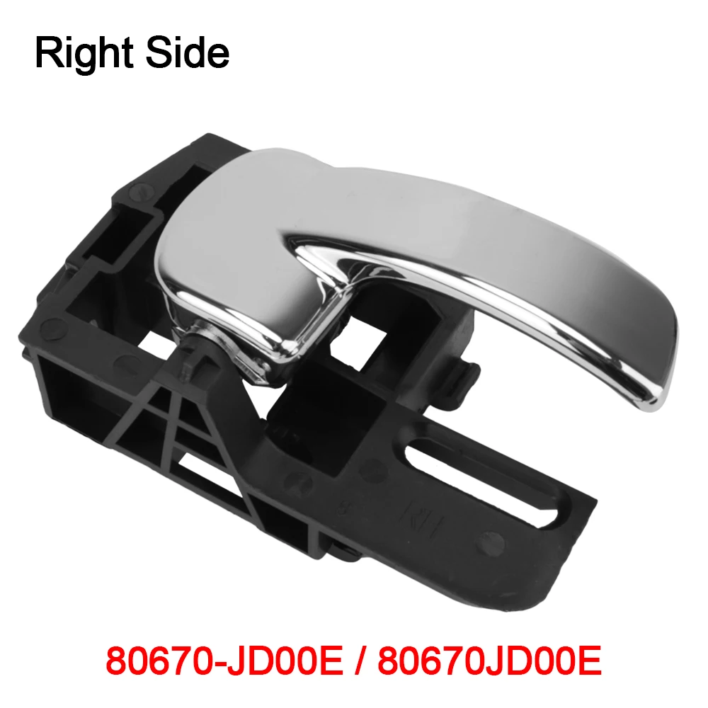 Manijas de puerta Interior de coche, manija de 2 piezas para Nissan Qashqai J10, 2007, 2008, 2009, 2010, 2011, 2012, 2013, 80670JD00E, 80671JD00E