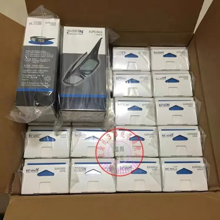 ELPGS03 gafas 3D pasivas para EPSON 3D 4K, sistema de proyección para proyector doméstico, recargable por USB