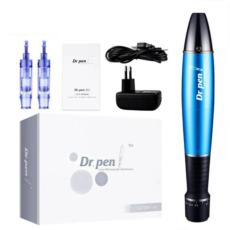 Derma Pen Dr. A1 con Botón de 5 Niveles de Ajuste, Microagujas Eléctricas para el Cuidado de la Piel, Aguja de 0.25mm, Máquina de Microagujas, Herramienta de Belleza