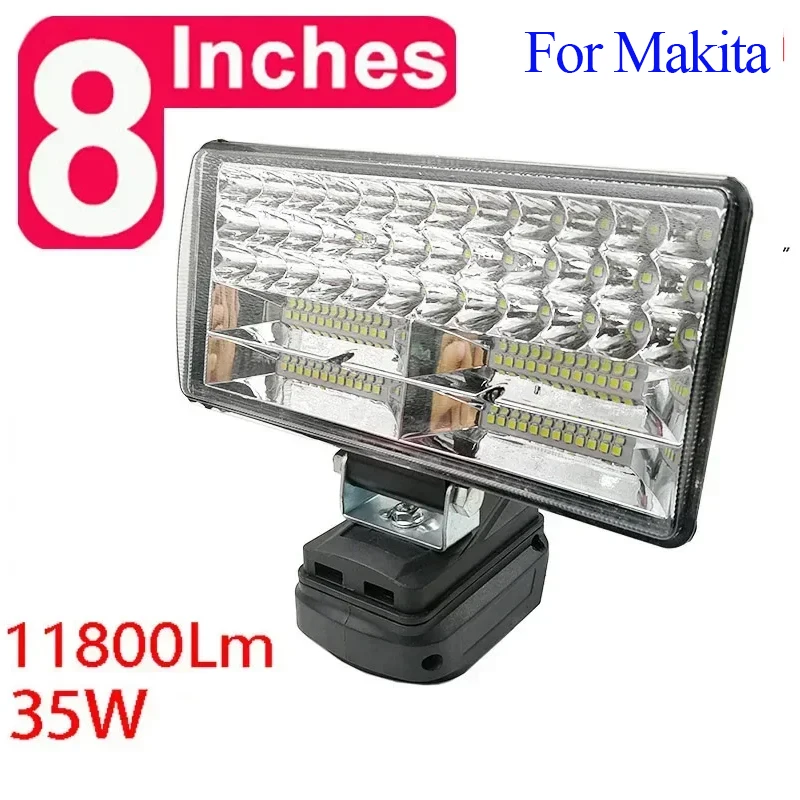 Foco de luz Led de 8 pulgadas para trabajo al aire libre, lámpara de emergencia portátil para pesca, Dewalt, Milwaukee, Makita, batería Bosch de 18V