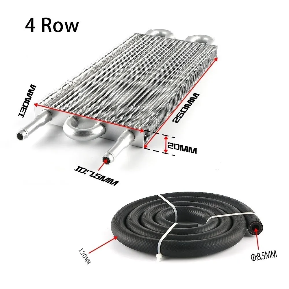 Kit de enfriador de aceite Universal de aluminio para coche, dispositivo de transmisión automática, Manual, TOC-1001, 4 filas, 6 filas, 8 filas