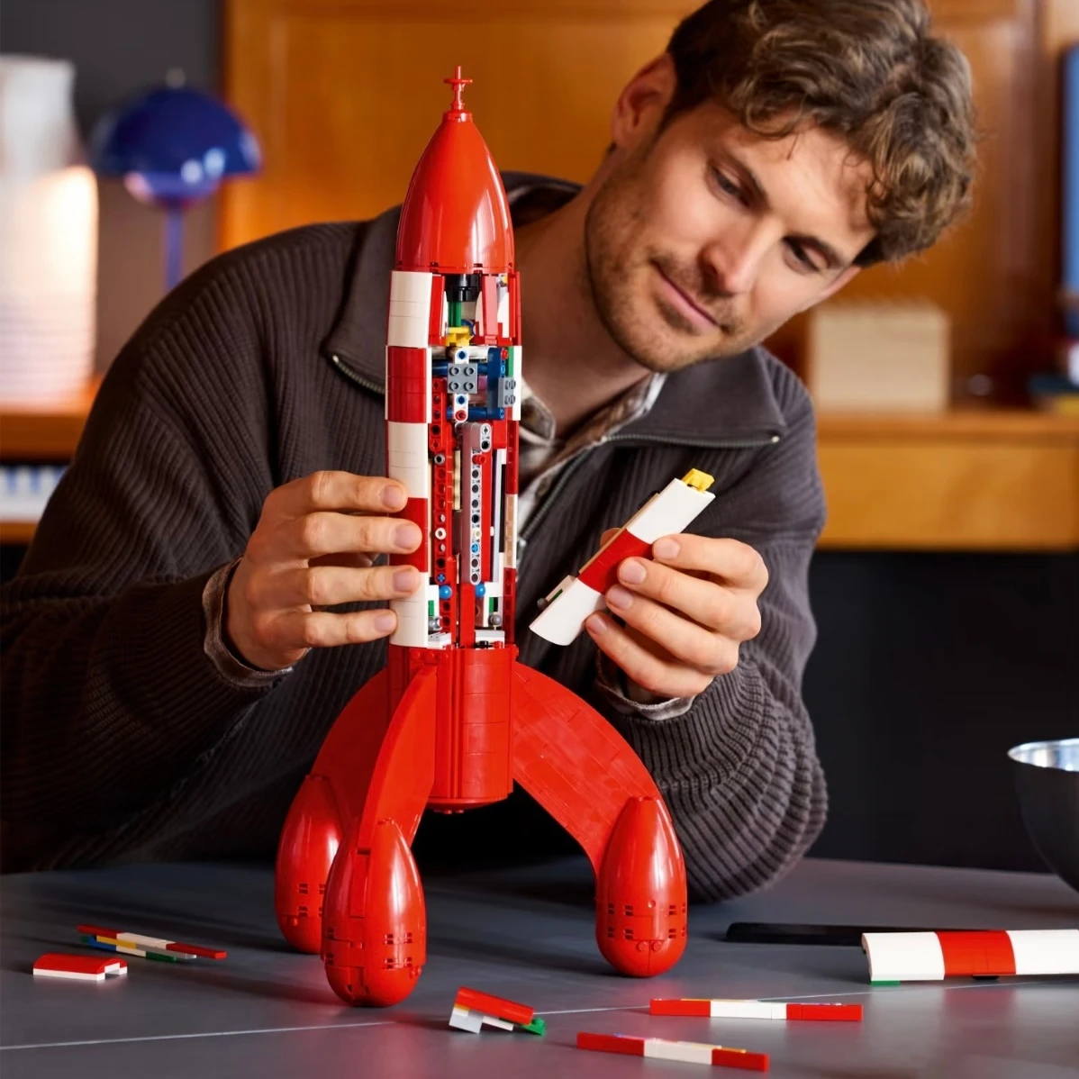 1283 Piezas, Bloques de Construcción Modelo Cohete Lunar, Ideas Creativas DIY, Juguete de Construcción de Anime, Regalos de Cumpleaños y Navidad