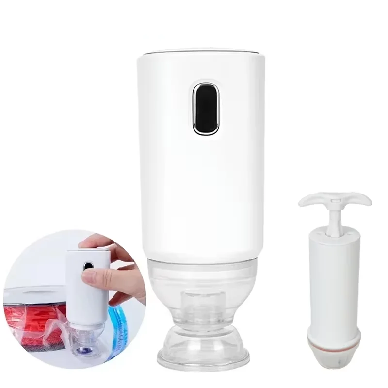 Bomba de Vacío Automática, Bomba de Vacío para Bolsas, Bomba Eléctrica/Manual Recargable y Portátil, Sellado al Vacío para Almacenamiento de Filamento de Impresora 3D ﻿