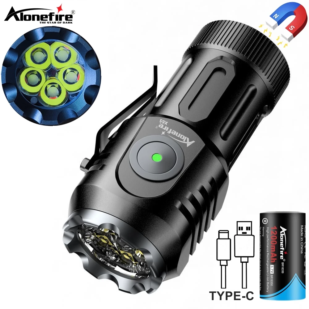 Mini linterna Led de Palma pequeña, linterna roja portátil recargable por Usb, bolsillo para el hogar y exteriores, senderismo, Camping, imán, trabajo, reparación de automóviles, 5x