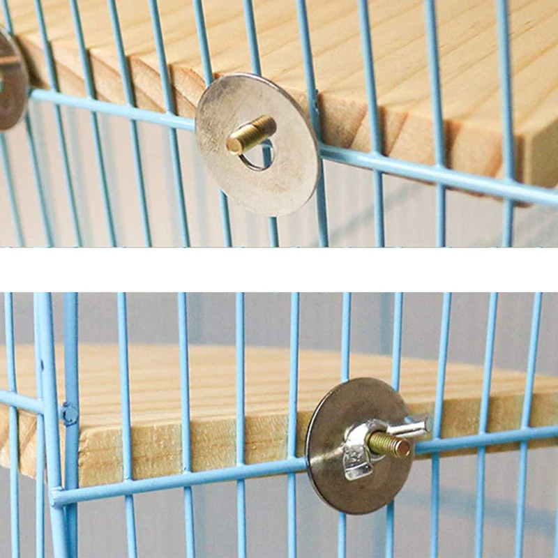 Estante de soporte de madera en forma de abanico para pájaros, percha para animales pequeños, Chinchilla, ardilla, hámster, accesorios para jaula