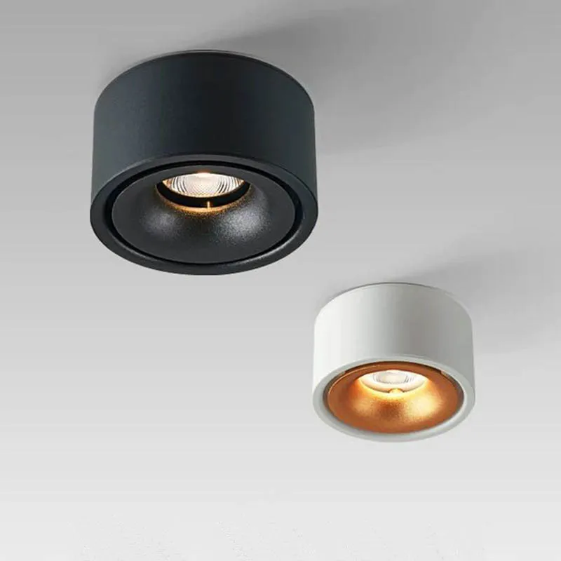 Luz LED regulable de montaje en superficie, foco COB, luz de techo, 7W, 10W, 12W, 15W, luz de montaje en superficie redonda, 110V, 220V