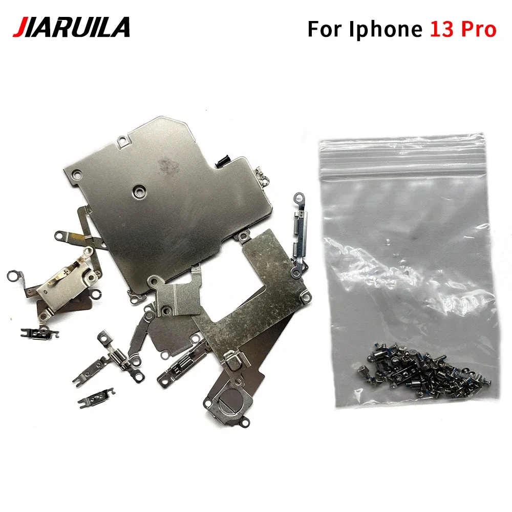 Juego Completo de Tornillos, Soporte Interno de Metal, Piezas de Repuesto, Placa Protectora para iPhone 11 12 13 14 Pro Max Mini 14 Plus