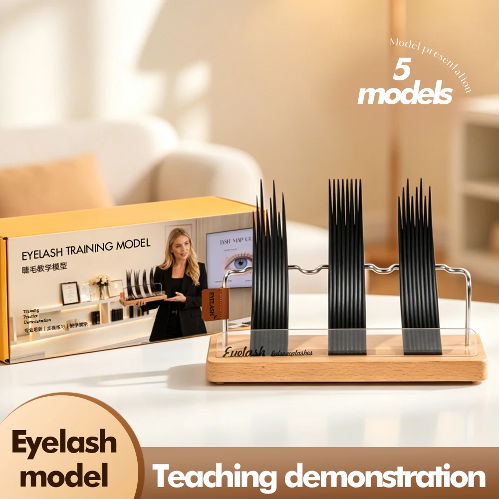 Modelo de Práctica para Extensión de Pestañas para Mujeres, 5 Estilos, Soporte de Exhibición de Pestañas, Herramienta de Entrenamiento para Salón de Belleza, Ayuda Didáctica para el Ciclo de Crecimiento de Pestañas