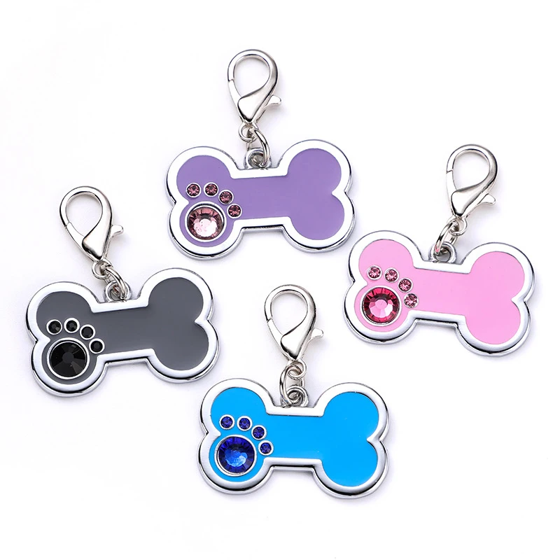 Tarjeta de Identificación de aleación antipérdida para mascotas, colgante de joyería para cachorros y gatitos, grabado láser, llavero de tarjeta de identidad, suministros para mascotas