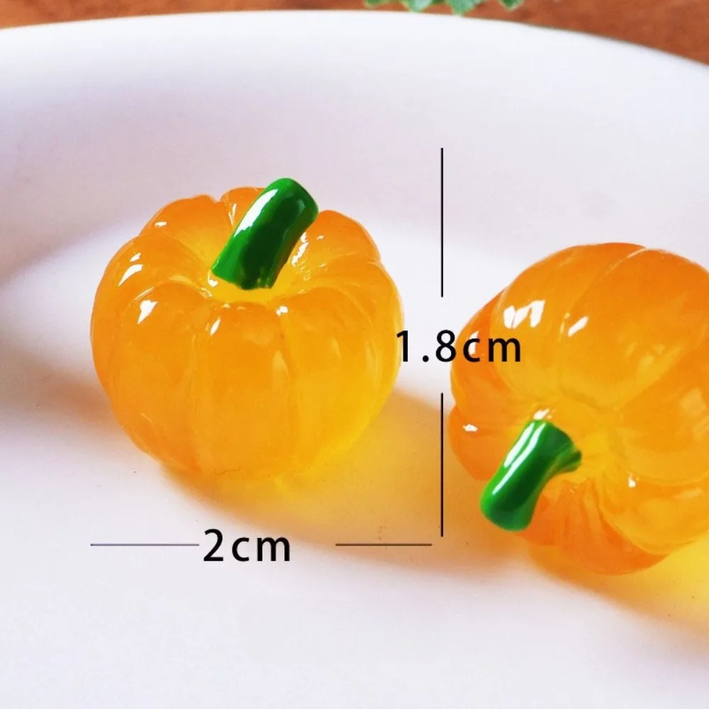 10-100 Piezas de Mini Calabazas de Resina Transparente para Halloween, Pequeñas Figuras de Calabaza, Accesorios para Micropaisajes, Decoración DIY para Jardín de Hadas