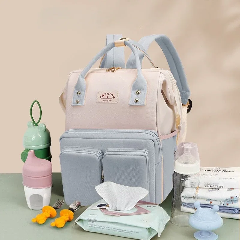 Bolsas de mamá multifuncionales de gran capacidad para salidas, mochila de viaje, bolso portátil impermeable para madre y bebé, mochila para mujer