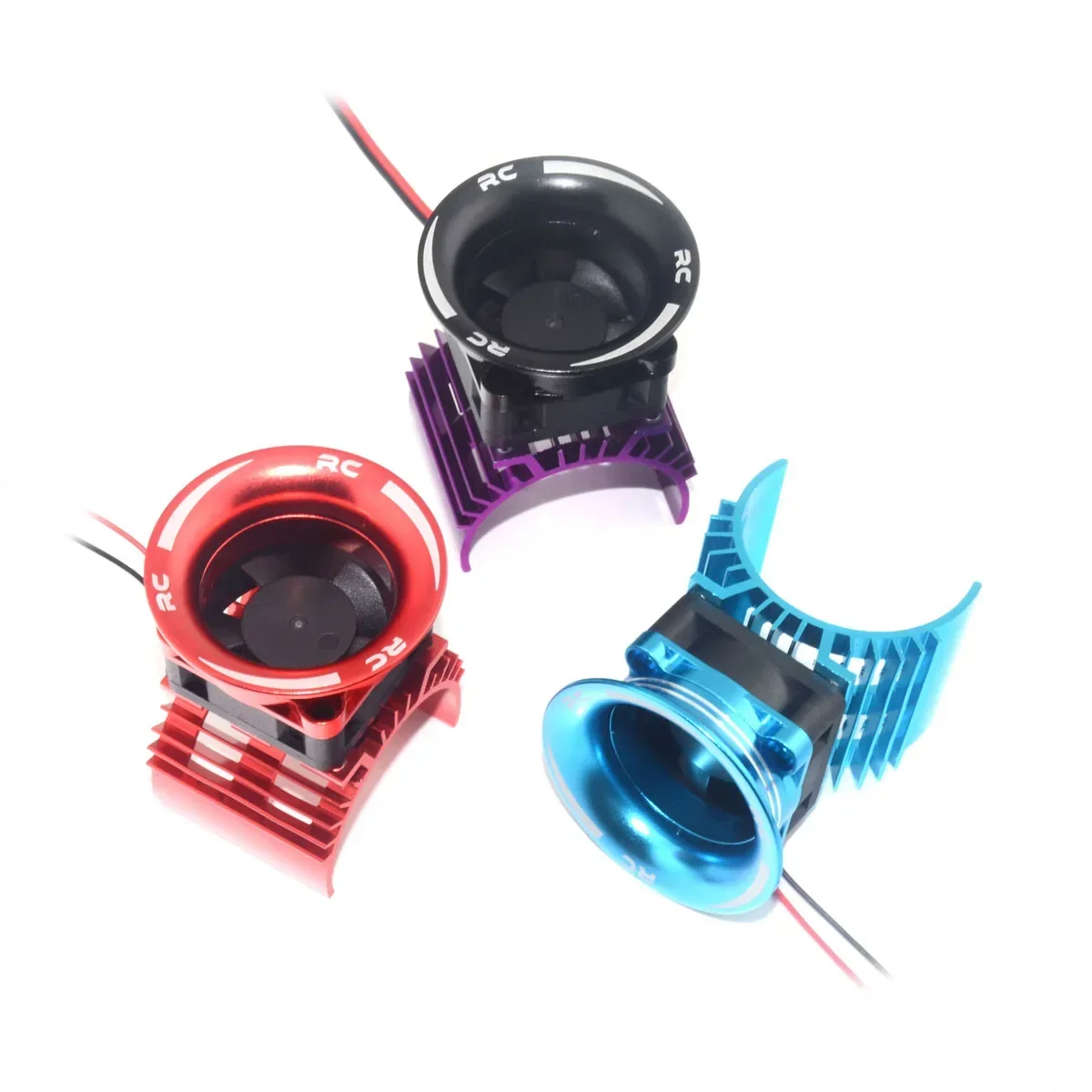 Cubierta del disipador de calor del motor + ventilador de refrigeración para WLtoys A959-B 144001 124019   HSP 1/8 1/10 RC Car 540 550 3650 Tamaño Disipador de calor del motor