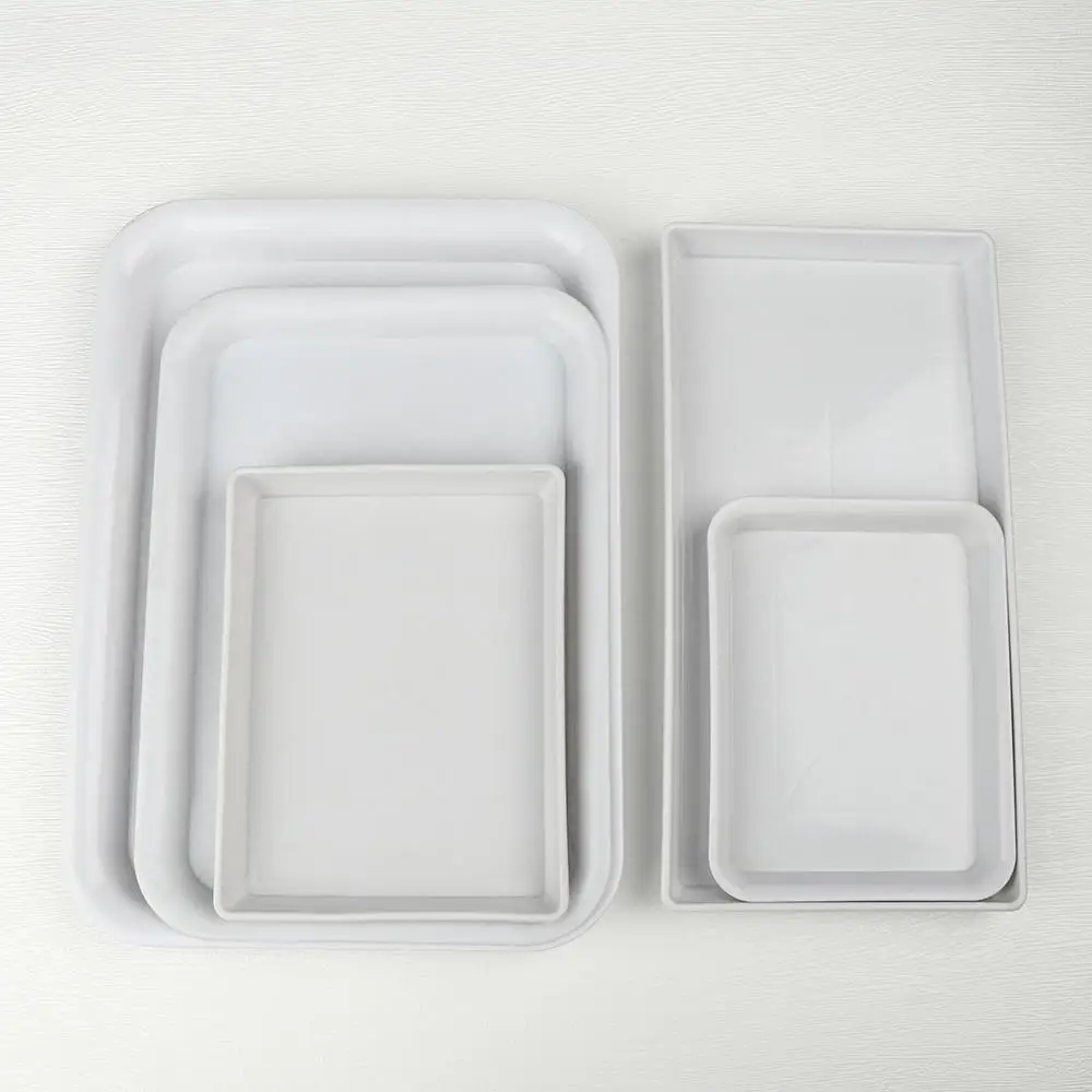 Platillos rectangulares de plástico para interior y exterior, bandejas de goteo para plantas, maceta, 1 unidad