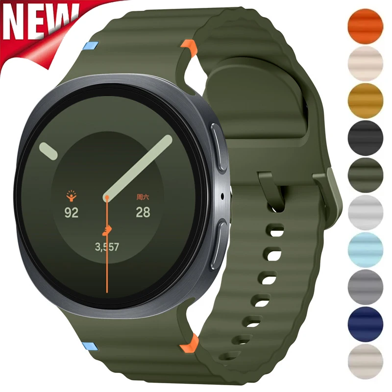 Correa de Silicona sin Espacios para Samsung Galaxy Watch 9 8 40mm 44mm, Correa Deportiva para Samsung Galaxy Watch 8 Classic 46mm