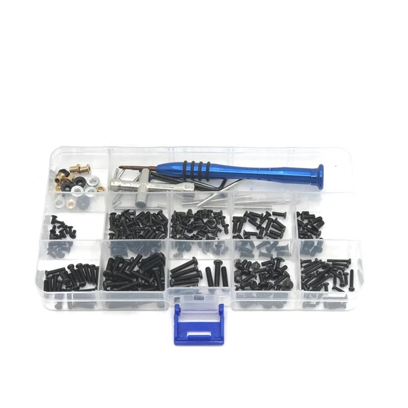 Caja de herramientas de tornillo de adaptación de actualización de metal para WLtoys 144010 144001 144002 124016 124017 124018 124019   Piezas de coche RC