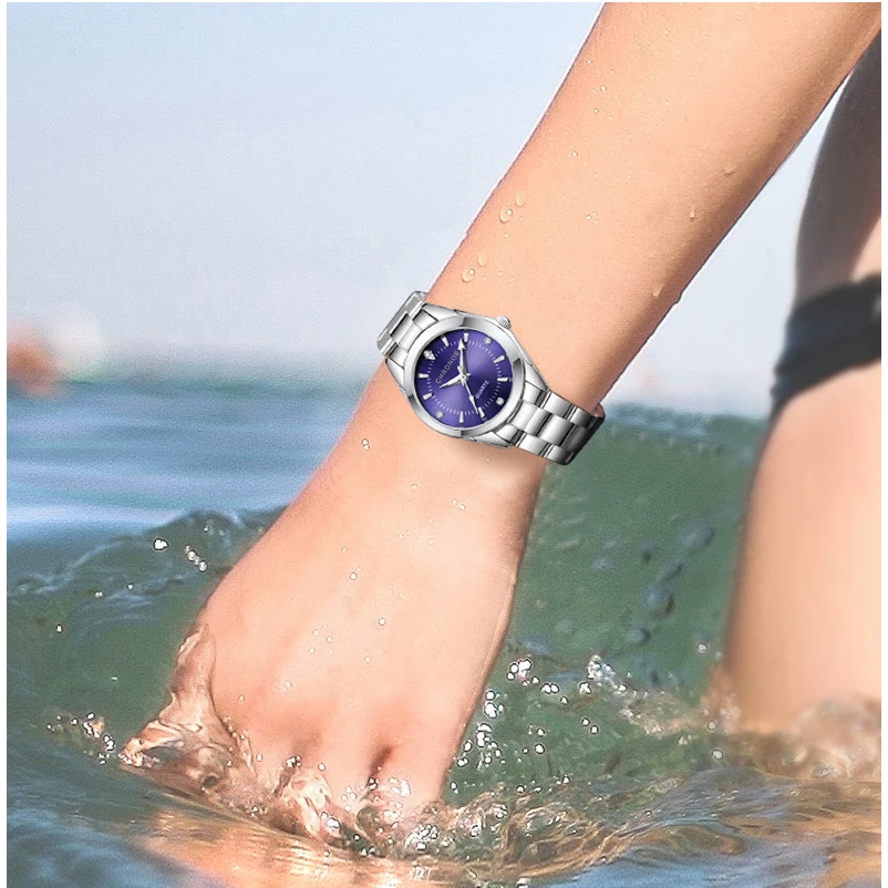 Reloj CHRONOS elegante para mujer, reloj de pulsera de marca a la moda de lujo para mujer, movimiento de cuarzo, regalo de acero inoxidable para novia