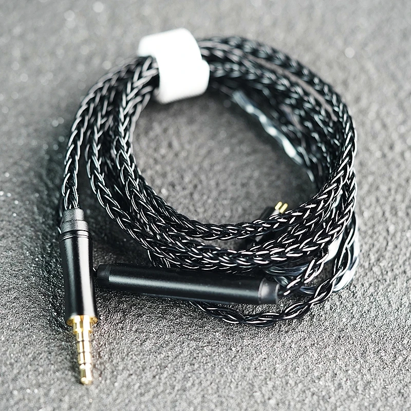 Cable de Actualización para Auriculares XINHS de 8 Hilos Negros con Micrófono