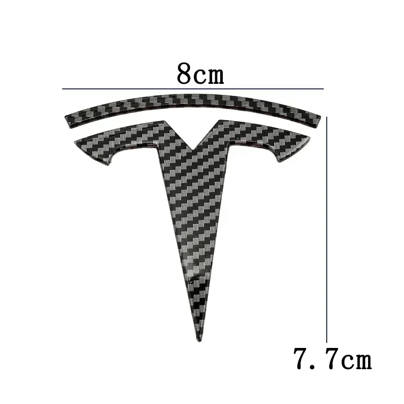 Para Tesla Model 3 y Model Y: Adhesivo de logotipo de aleación de zinc para capó delantero y emblema trasero de maletero con accesorios de estilo para carrocería.