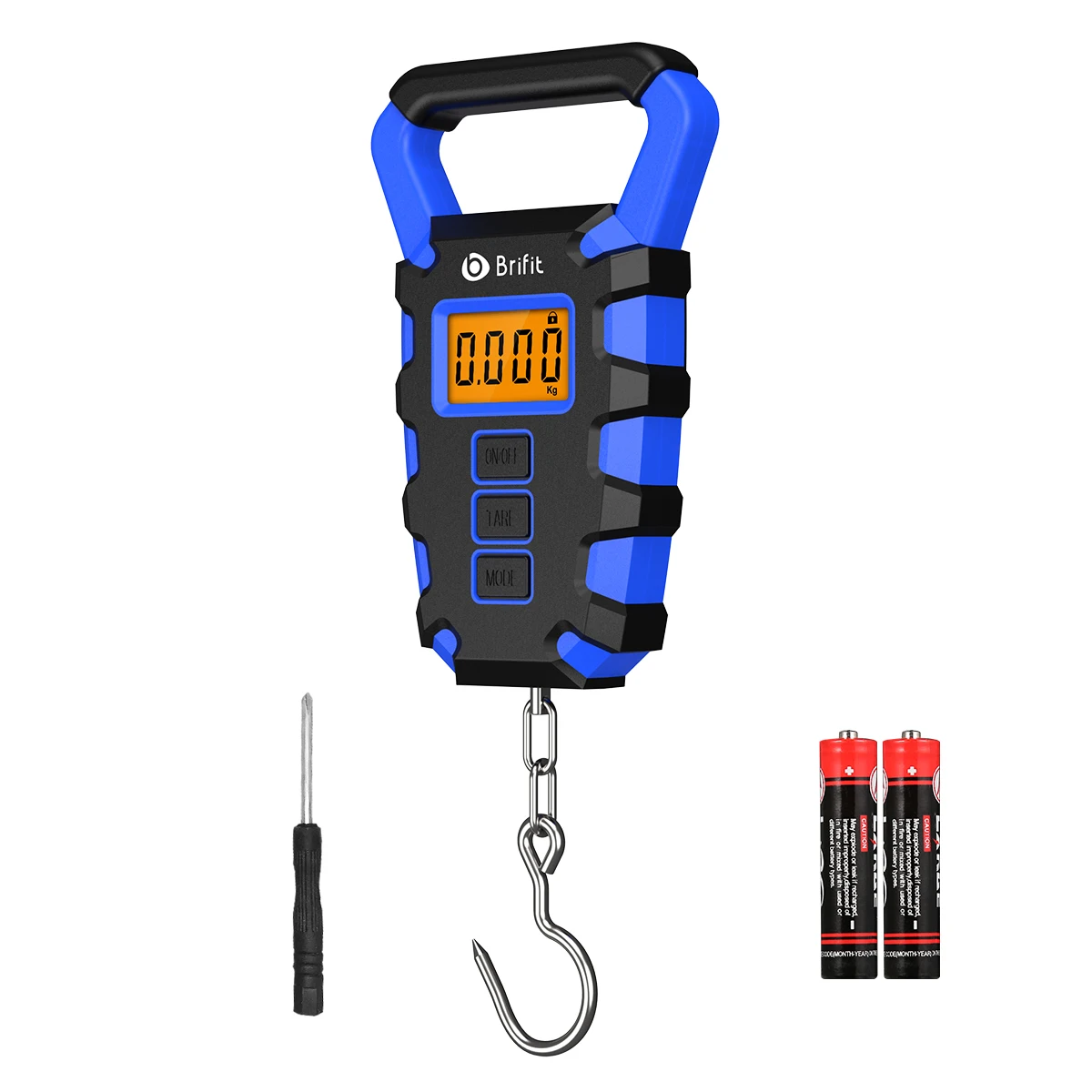 Báscula Colgante Digital Portátil de 50 kg con Regla, Gancho para Pescar, Báscula Electrónica para Equipaje con Pantalla LED