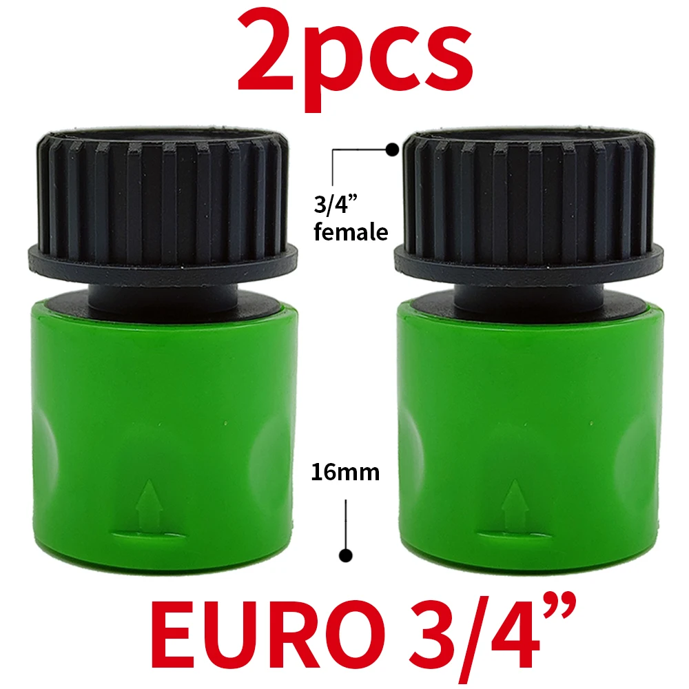 Tetina de conector rápido EURO USA, adaptador de tubo de manguera roscada macho de 3/4 pulgadas para sistema de riego por goteo de tubería de jardín